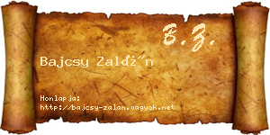Bajcsy Zalán névjegykártya